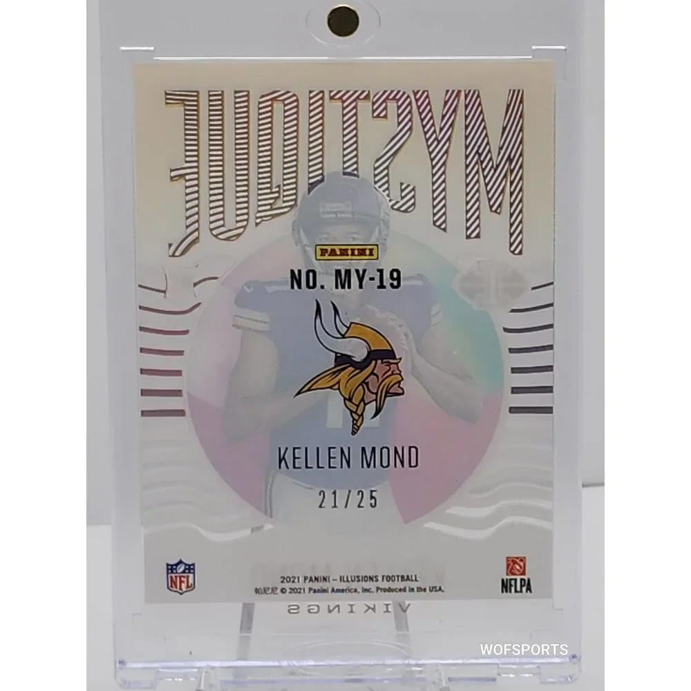 2021 Panini Illusions Mystique Yellow 21/25 Kellen Mond #MY-19 Rookie Auto RC